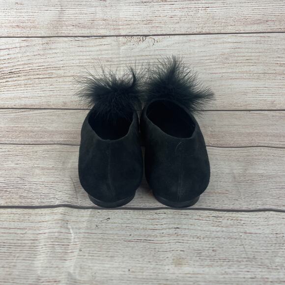 Larroude Lee Pompom Womens Sz 6.5 Flats Black - Picture 6 of 12